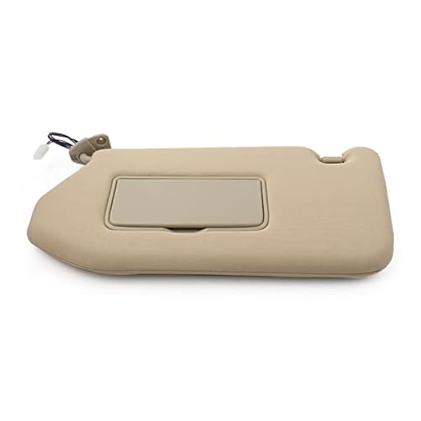 LDAMGWWTPJ Viseras solares para Coches Tan Coche Sun Visor W/Light Left Driver Side Sunshade Shield Fit for N-Issan Pathfinder 2013-2018 e Infiniti QX60 2014-2017 JX35 2013 Espejos Interiores